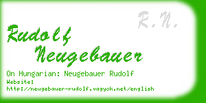 rudolf neugebauer business card